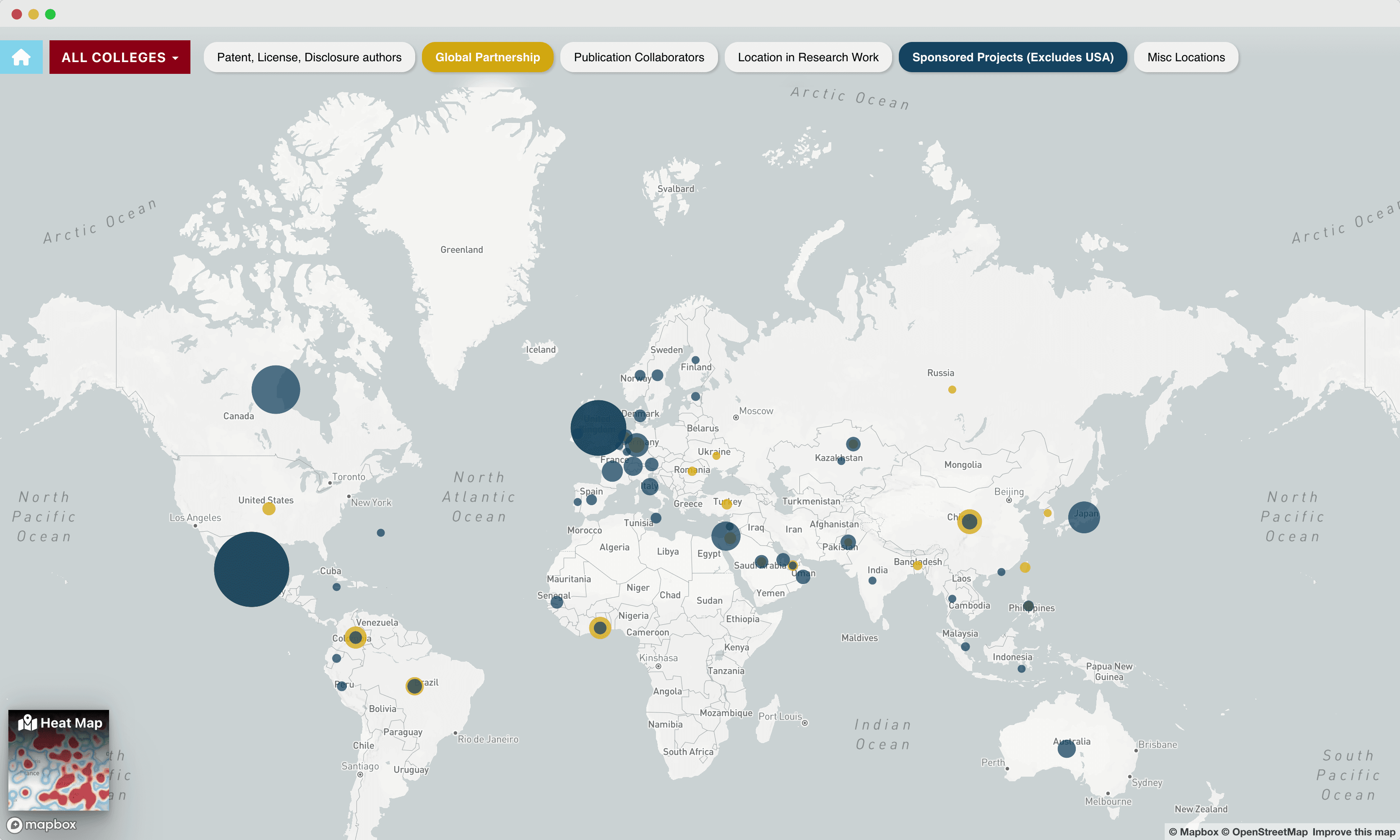 A screenshot of the global explorer feature